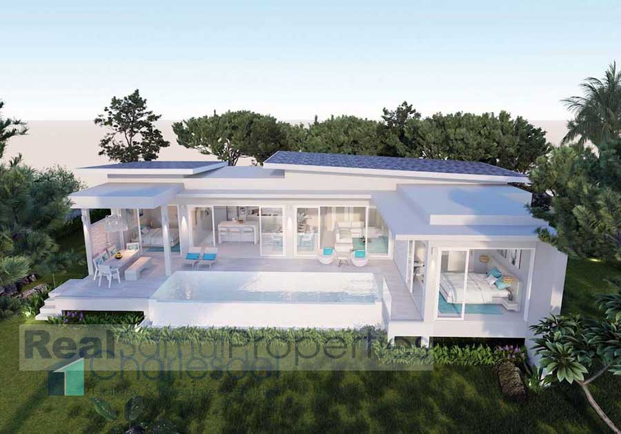 New 3 & 4-Bed Single-level Contemporary Coastal View Pool Villas, Plai Laem